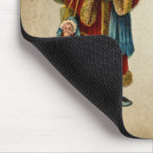 Vintage-kerstkerstbejaarde wereldkerstbedekking muismat (Hoek)