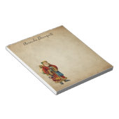 Vintage-kerstkerstbejaarde wereldkerstbedekking notitieblok (Schuin)