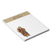 Vintage-kerstkerstbejaarde wereldkerstbedekking notitieblok (Schuin)