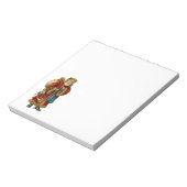 Vintage-kerstkerstbejaarde wereldkerstbedekking notitieblok (Linkerzijde)