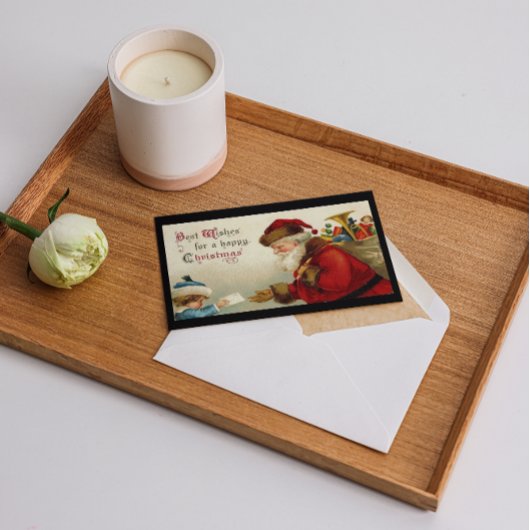 Vintage kerstkerstcadeautjes Baby Boy Feestdagen Kaart