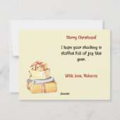 Vintage kerstkerstcadeautjes Baby Boy Feestdagenkaart (Achterkant)