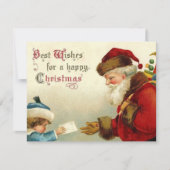 Vintage kerstkerstcadeautjes Baby Boy Feestdagenkaart (Voorkant)