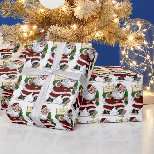 Vintage kerstkerstfeest cadeaupapier (Feestdagen)