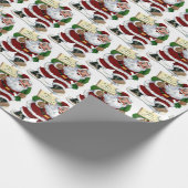 Vintage kerstkerstfeest cadeaupapier (Hoek)