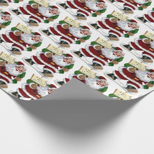 Vintage kerstkerstfeest cadeaupapier (Hoek)