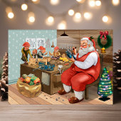 Vintage-kerstkerstfeestdag Briefkaart