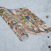 Vintage kerstkerstfeestdag Briefkaart ontkoppeling Cadeaupapier