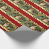 Vintage kerstkerstinpakpapier cadeaupapier (Hoek)