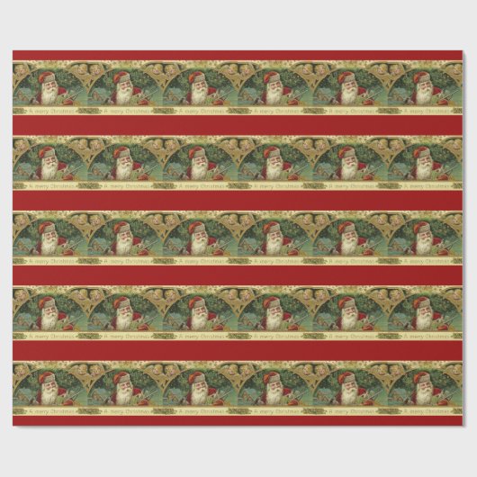 Vintage kerstkerstinpakpapier cadeaupapier (Vlak)