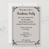 Vintage kerstkerstkerstbedekking in Sleigh Invitat Kaart (Achterkant)