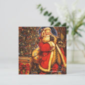 Vintage kerstkerstkerstcadeau voor blije vakantie. kaart (Staand voorkant)