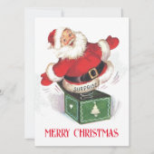 Vintage-kerstkerstkerstfeestkaart Feestdagenkaart (Voorkant)