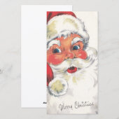 Vintage-kerstkerstkerstfeestkaart Feestdagenkaart (Voorkant / Achterkant)