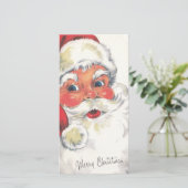 Vintage-kerstkerstkerstfeestkaart Feestdagenkaart (Staand voorkant)