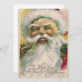 Vintage-kerstkerstkerstfeestkaart Feestdagenkaart (Voorkant / Achterkant)