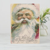 Vintage-kerstkerstkerstfeestkaart Feestdagenkaart (Staand voorkant)