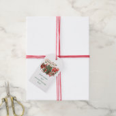 Vintage kerstkerstkerstkerstbedekking en danskinde cadeaulabel (Met Touw)