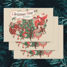 Vintage kerstkerstkerstkerstbedekking en danskinde