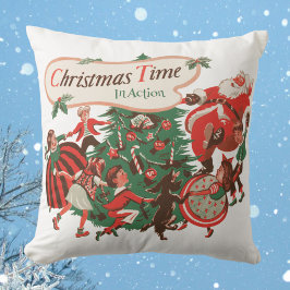 Vintage kerstkerstkerstkerstbedekking en danskinde kussen