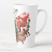 Vintage kerstkerstkerstkerstbedekking en danskinde latte mok (Rechts)