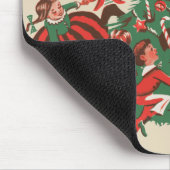 Vintage kerstkerstkerstkerstbedekking en danskinde muismat (Hoek)