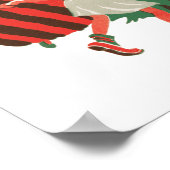 Vintage kerstkerstkerstkerstbedekking en danskinde poster (Hoek)