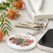 Vintage kerstkerstkerstkerstbedekking en danskinde sleutelhanger (Voorkant Rechts)