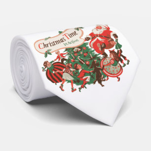 Vintage kerstkerstkerstkerstbedekking en danskinde stropdas