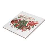 Vintage kerstkerstkerstkerstbedekking en danskinde tegeltje (Zijkant)