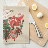 Vintage kerstkerstkerstkerstbedekking en danskinde theedoek (Quarter Fold)