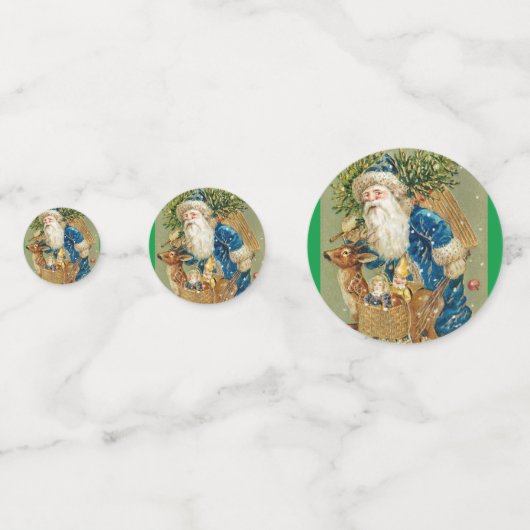 Vintage kerstkerstkerstkerstclausule confetti (Achterkanten)