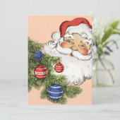 Vintage kerstkerstkerstkerstkerstbedekking met Orn Feestdagenkaart (Staand voorkant)