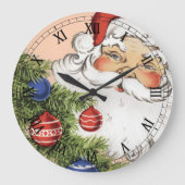 Vintage kerstkerstkerstkerstkerstbedekking met Orn Grote Klok (Voorkant)