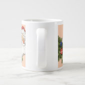 Vintage kerstkerstkerstkerstkerstbedekking met Orn Grote Koffiekop (Achterkant)