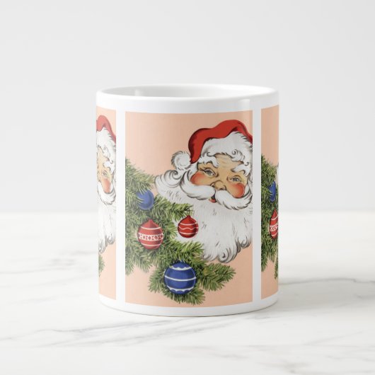 Vintage kerstkerstkerstkerstkerstbedekking met Orn Grote Koffiekop (Voorkant)