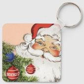 Vintage kerstkerstkerstkerstkerstbedekking met Orn Sleutelhanger (Achterkant)