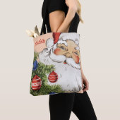 Vintage kerstkerstkerstkerstkerstbedekking met Orn Tote Bag (Dichtbij)