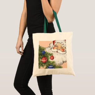 Vintage kerstkerstkerstkerstkerstbedekking met Orn Tote Bag