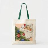 Vintage kerstkerstkerstkerstkerstbedekking met Orn Tote Bag (Voorkant)