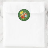 Vintage kerstkerstkerstkerstkerstbedekking uit 194 ronde sticker (Tas)
