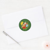 Vintage kerstkerstkerstkerstkerstbedekking uit 194 ronde sticker (Envelop)