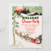 Vintage kerstkerstkerstkerstkerstfeestfeest kaart (Voorkant)