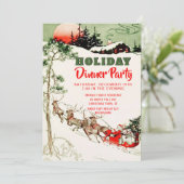 Vintage kerstkerstkerstkerstkerstfeestfeest kaart (Staand voorkant)