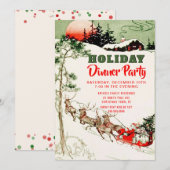 Vintage kerstkerstkerstkerstkerstfeestfeest kaart (Voorkant / Achterkant)