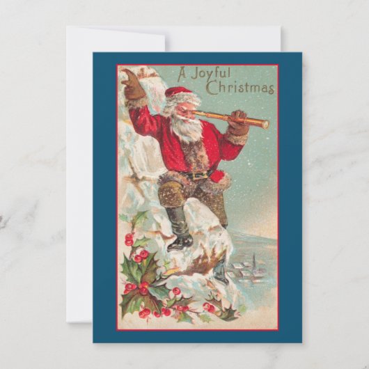 Vintage kerstkerstkerstkerstkerstkaart feestdagenkaart (Voorkant)