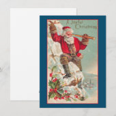 Vintage kerstkerstkerstkerstkerstkaart feestdagenkaart (Voorkant / Achterkant)