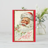 Vintage kerstkerstkerstkerstkerstkaart feestdagenkaart (Staand voorkant)