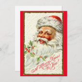 Vintage kerstkerstkerstkerstkerstkaart feestdagenkaart (Voorkant / Achterkant)