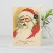 Vintage kerstkerstkerstkerstkerstkaart feestdagenkaart (Staand voorkant)